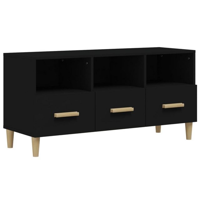 furnicato TV-Schrank Schwarz 102x36x50 cm Holzwerkstoff günstig online kaufen