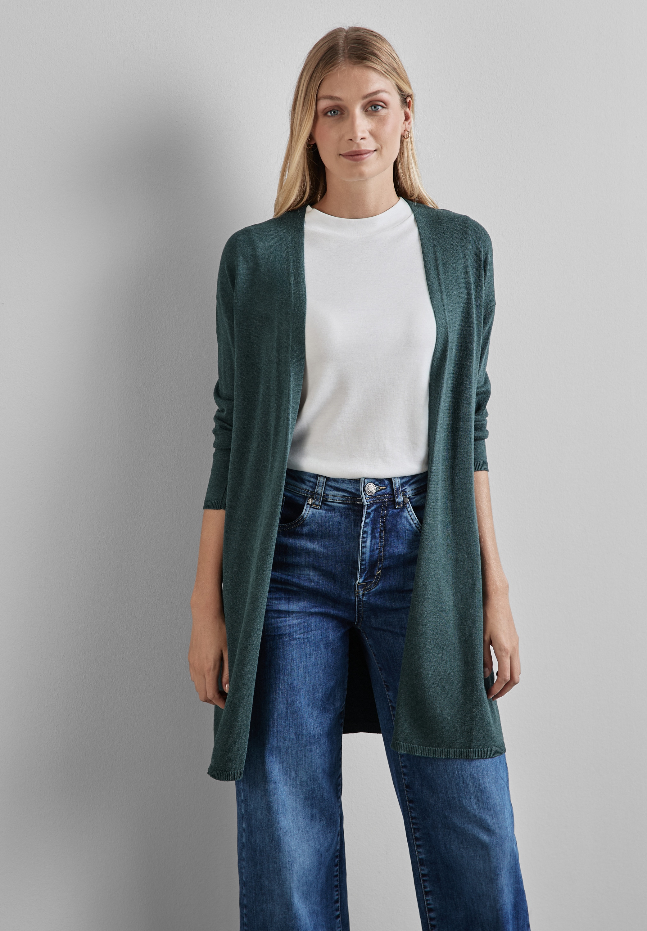 STREET ONE Strickjacke, verschlusslos günstig online kaufen