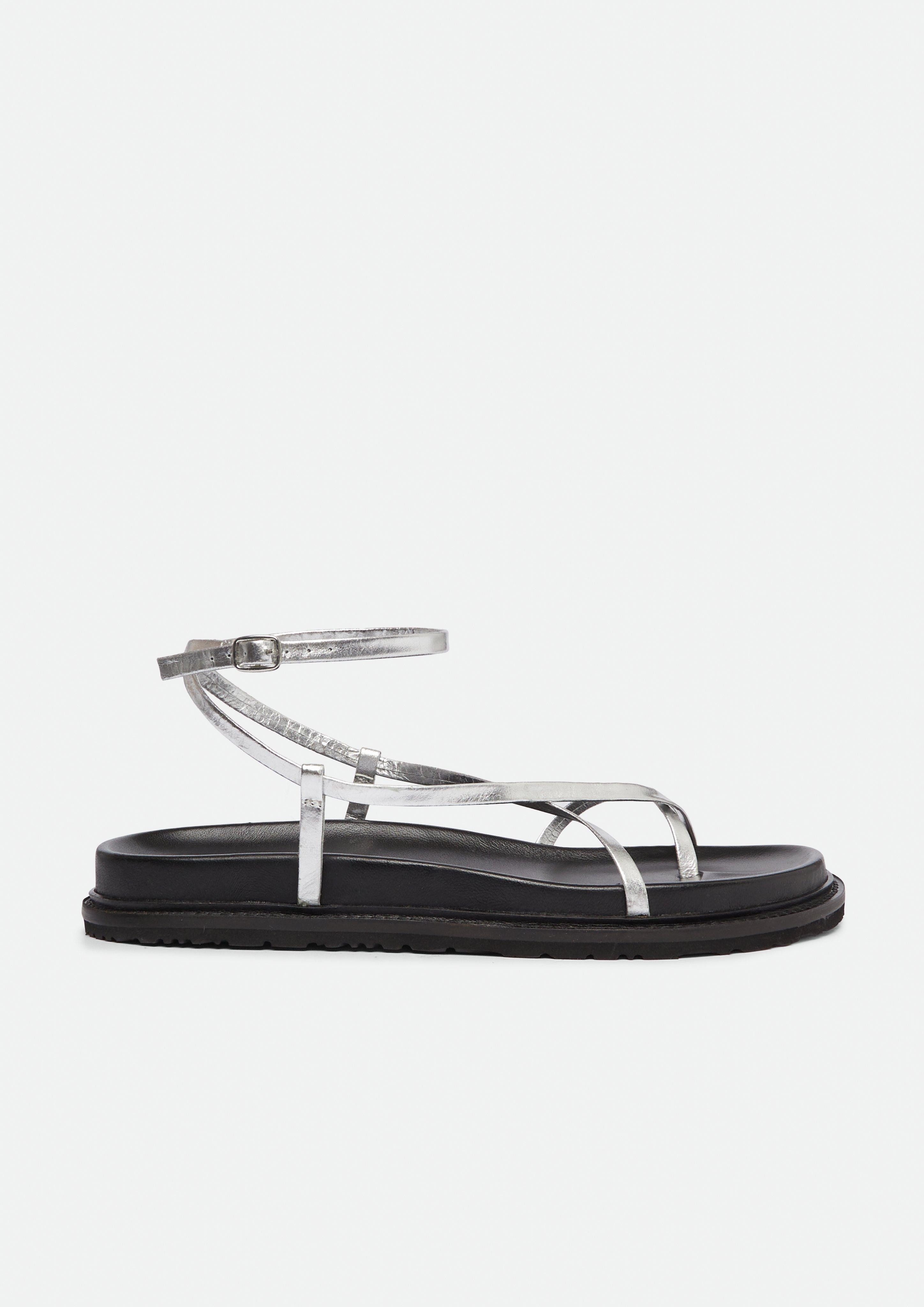 Comma Riemchen-Sandalen aus Glattleder Sandale günstig online kaufen