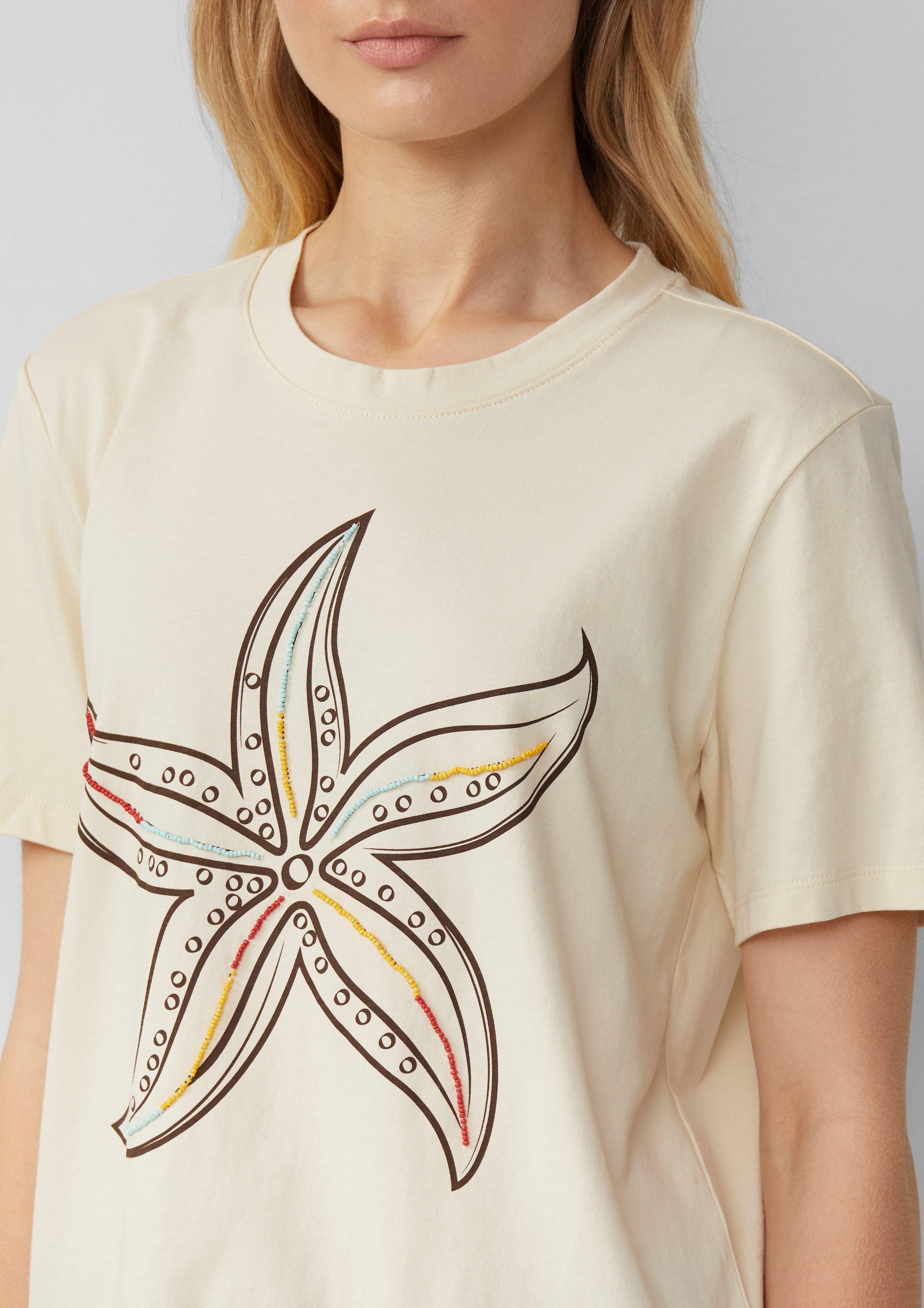 s.Oliver Kurzarmshirt Jersey-T-Shirt mit Frontprint und günstig online kaufen