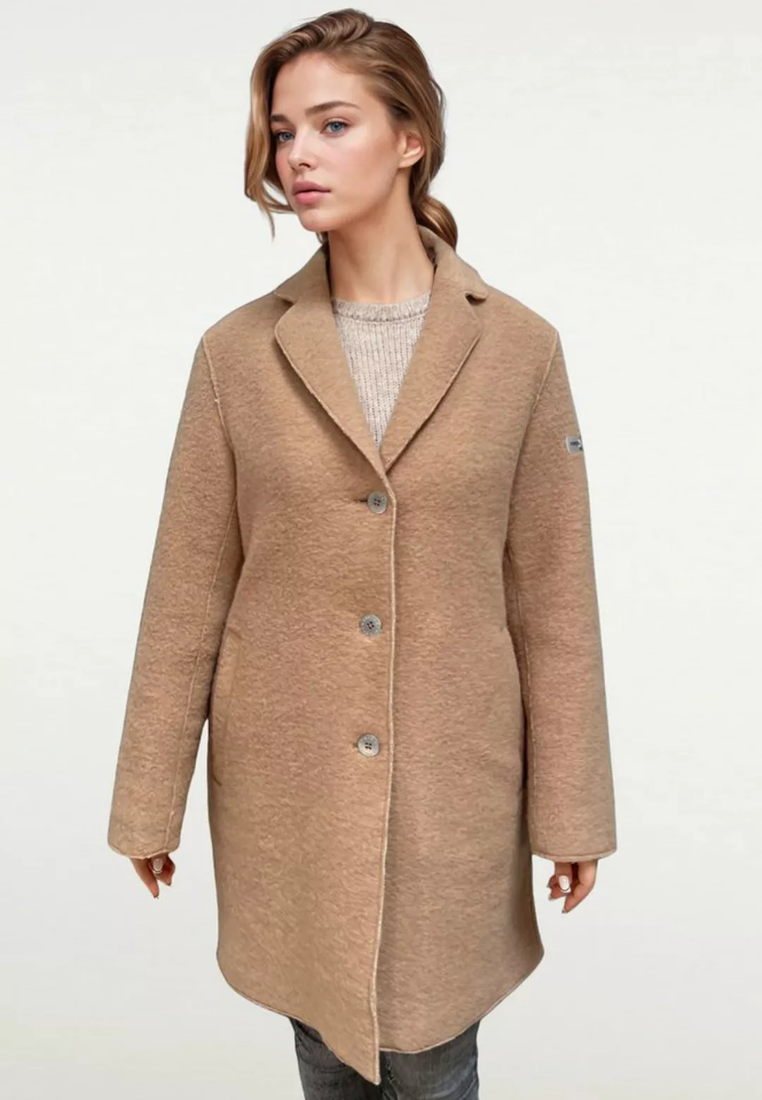 Frieda & Freddies Langmantel Wool Coat / Carry mit Knopfleiste günstig online kaufen