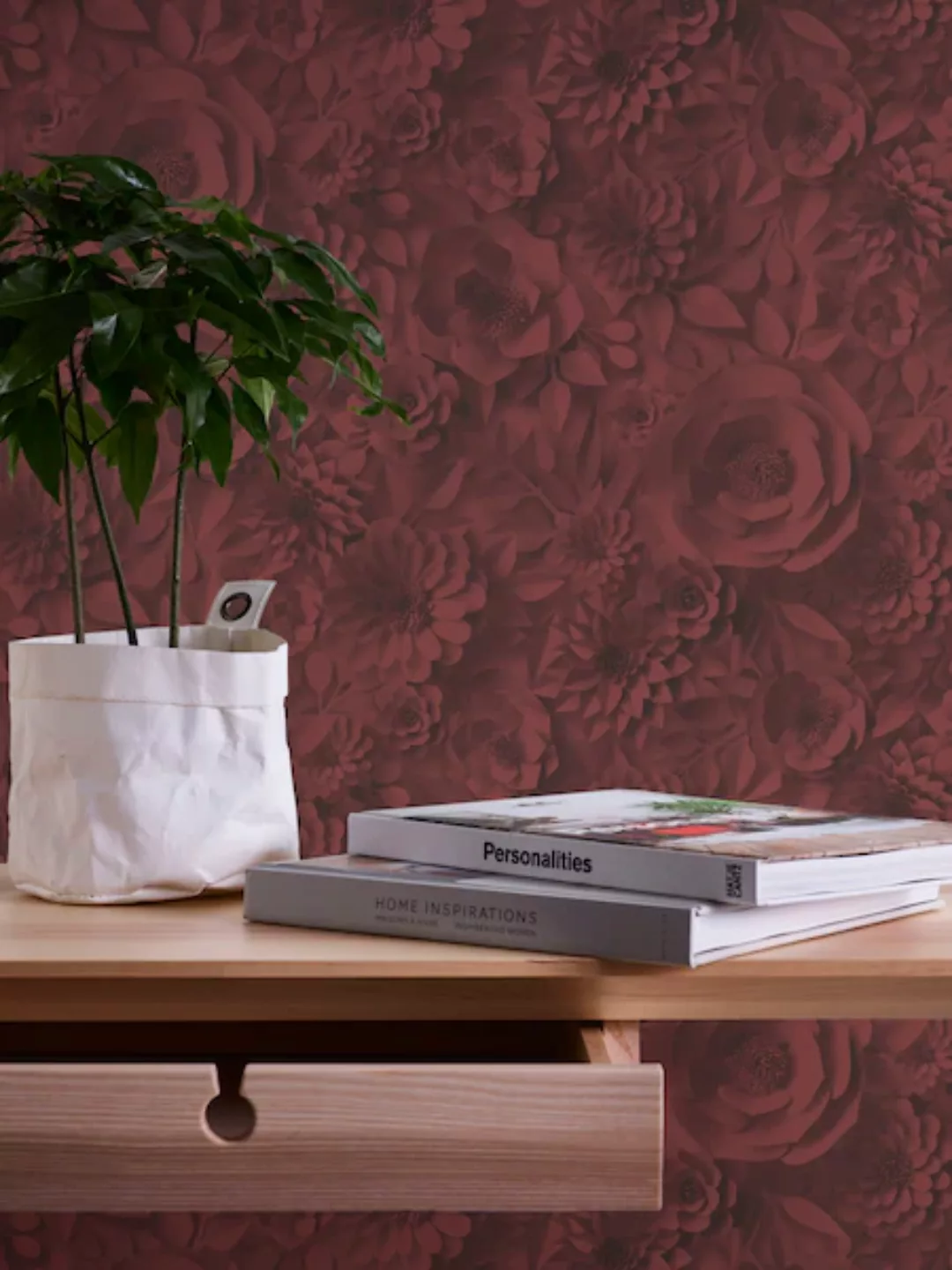 Bricoflor 3D Tapete anthrazit Ideal für Büro und Schlafzimmer Hexagon Tapet günstig online kaufen