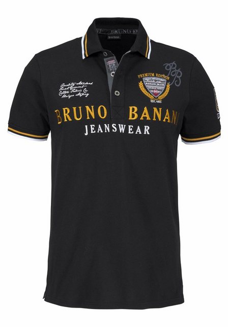 Bruno Banani Poloshirt körpernahe Passform, mit Stickereien und Badges, Pol günstig online kaufen