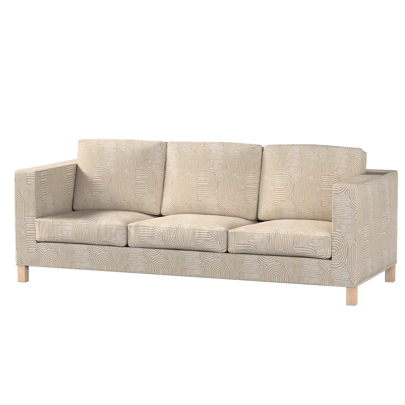 Bezug für Karlanda 3-Sitzer Sofa nicht ausklappbar, kurz, beige-ecru, Bezug günstig online kaufen