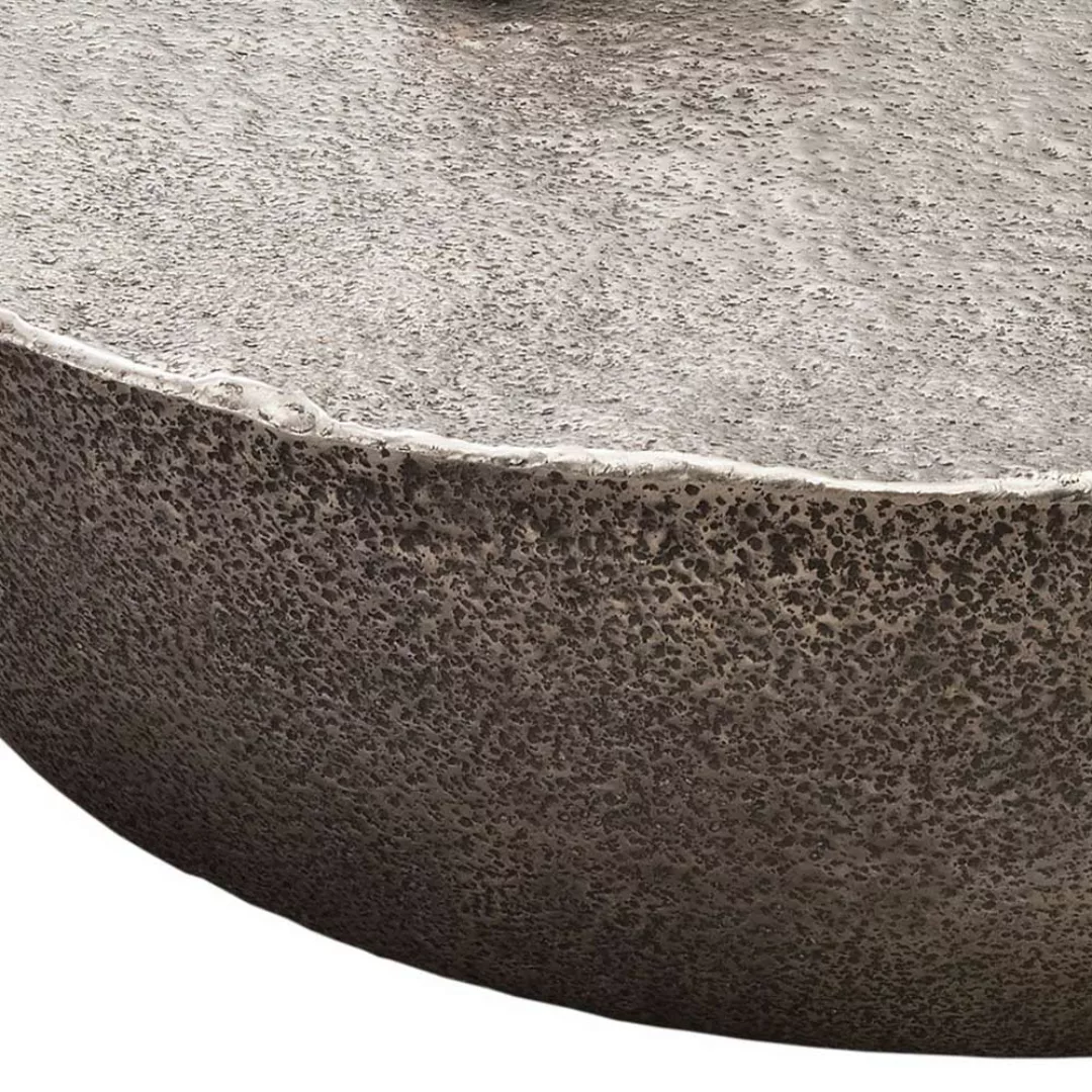 Sofatisch rund aus Aluminium Gestell in Trommelform günstig online kaufen