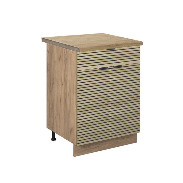 Vicco Unterschrank Fame-Line, Eiche Paneel/Goldkraft Eiche, 60 cm mit Schub günstig online kaufen