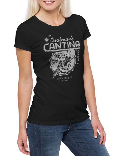 Urban Backwoods Print-Shirt Chalmun's Cantina Vintage II Damen T-Shirt Star günstig online kaufen