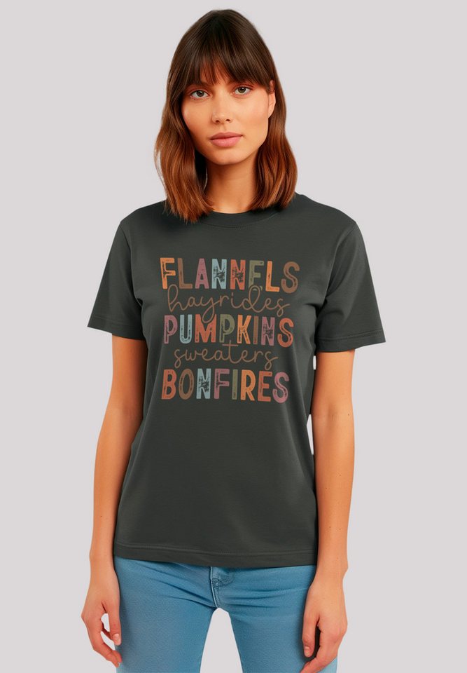 F4NT4STIC T-Shirt flannels Pumpkins Kürbis bonfires Premium Qualität, Hallo günstig online kaufen