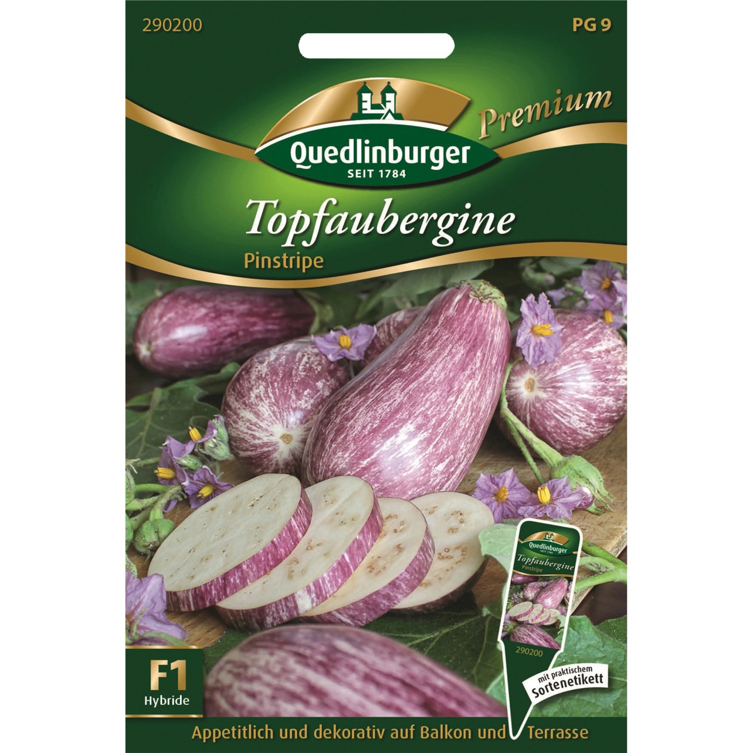 Quedlinburger Topf-Aubergine Pinstripe Loses Saatgut günstig online kaufen