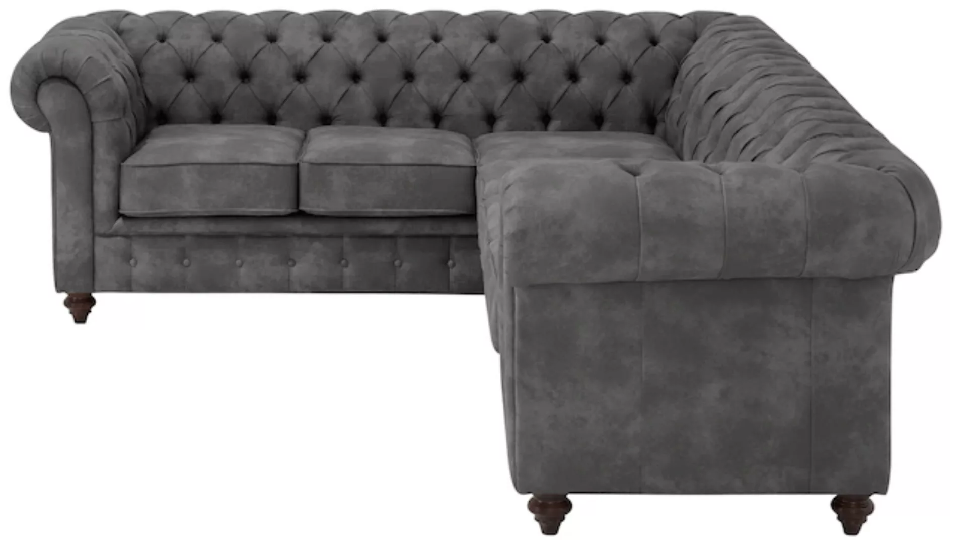 Home affaire Chesterfield-Sofa »Chesterfield Ecksofa, auch in Leder L-Form« günstig online kaufen