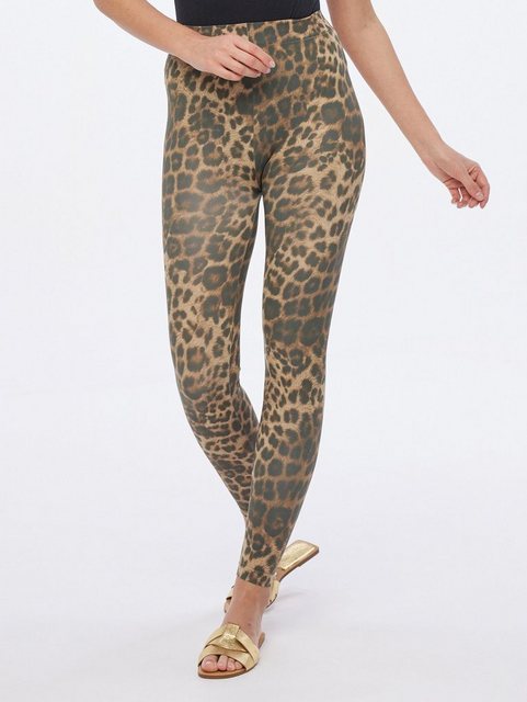 MONACO blue WEEKEND Leggings Stoffhose enganliegend mit Leopardenaufdruck günstig online kaufen