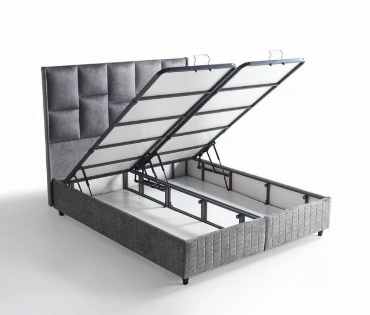 JVmoebel Bett Bett Design Betten Luxus Beige Polster Schlafzimmer Möbel Sil günstig online kaufen