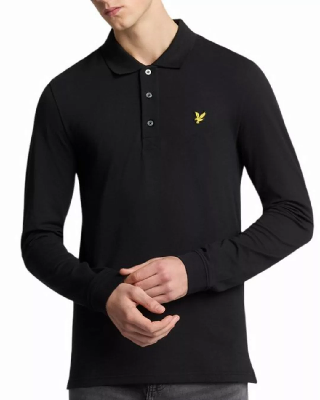 Lyle and Scott Longsleeve Polo Grau - Größe XXL günstig online kaufen