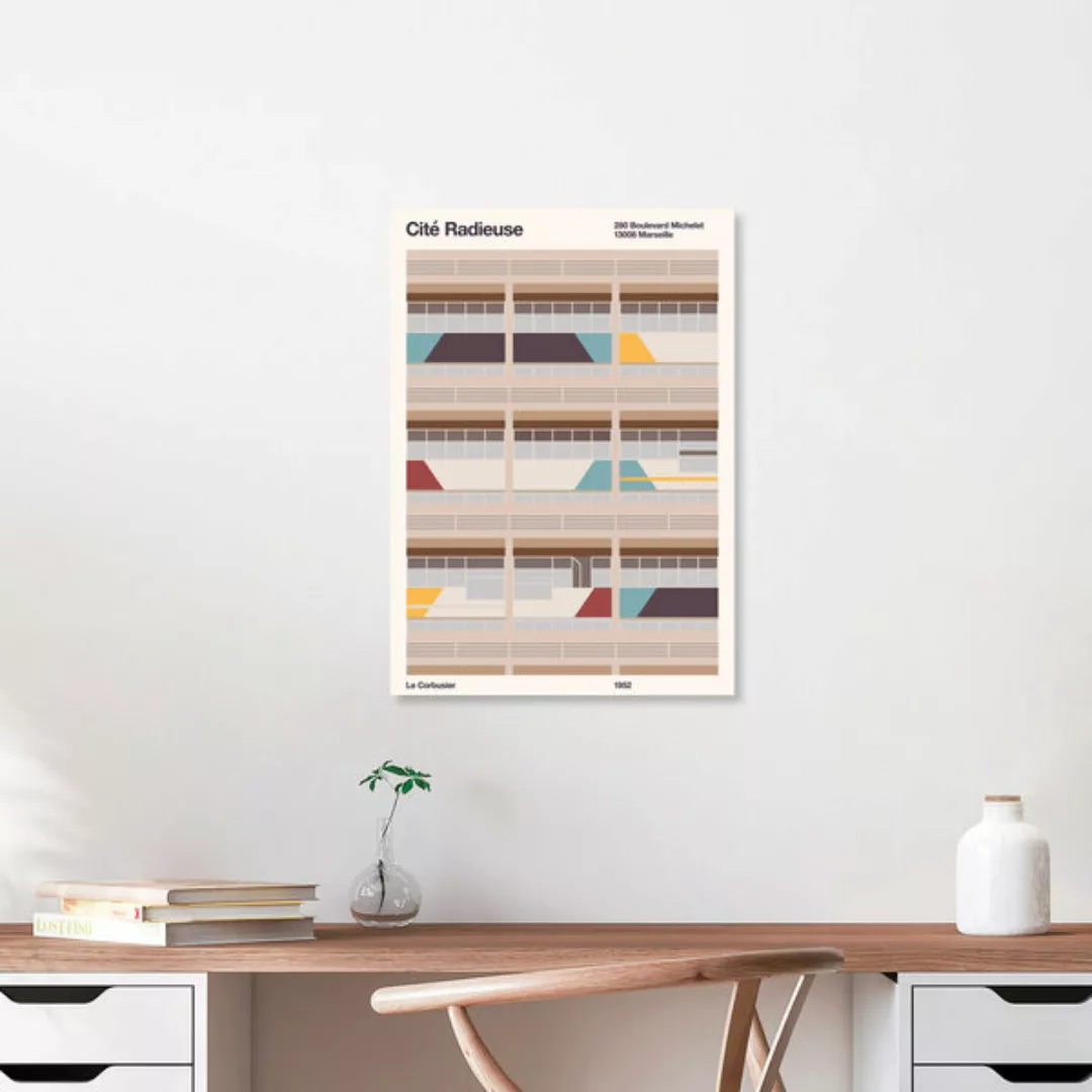 Poster / Leinwandbild - Cité Radieuse günstig online kaufen