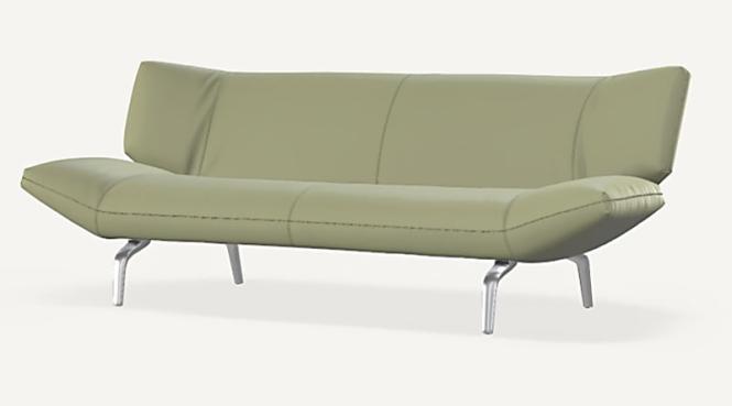 Sofa Leder Grün Wasabi 2-Sitzer 162 cm breit von Leolux Devon günstig online kaufen