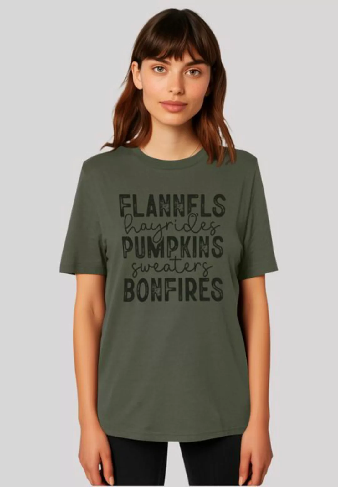 F4NT4STIC T-Shirt "flannels Pumpkins Kürbis bonfires", Premium Qualität, Ha günstig online kaufen