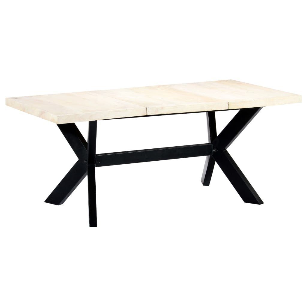 Esstisch Weiß 180 X 90 X 75 Cm Massivholz Mango günstig online kaufen