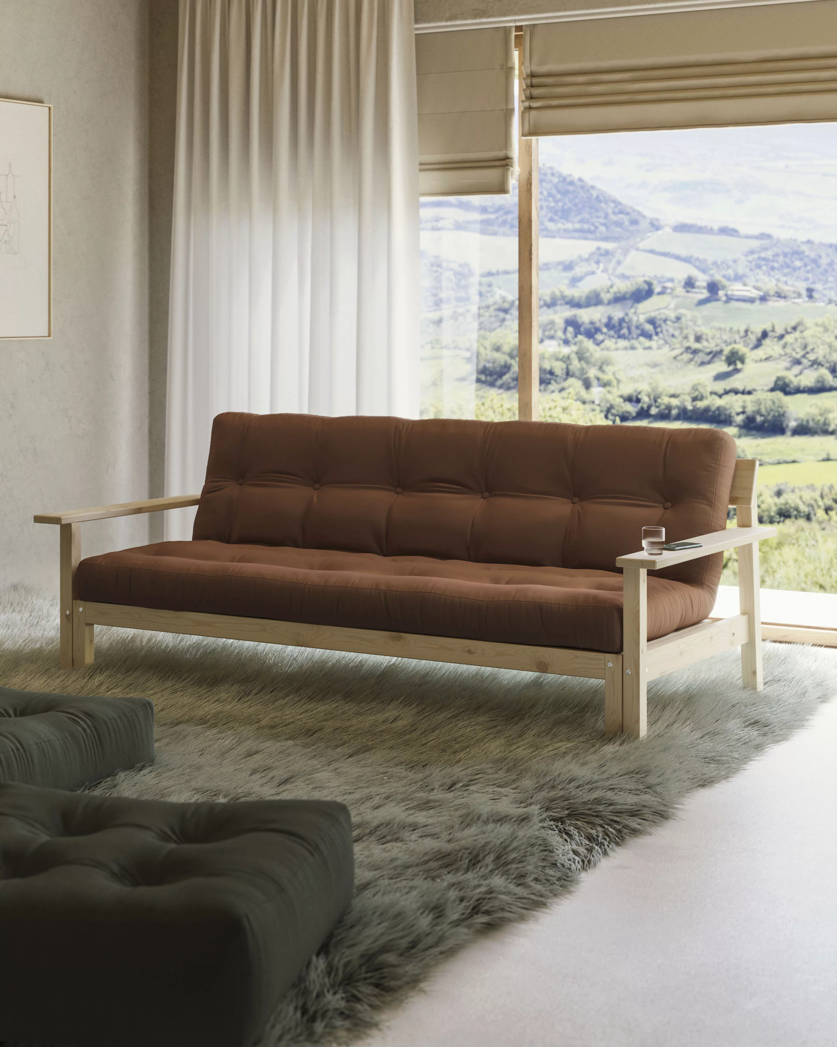 Karup Design Schlafsofa "Unwind", Mit Holzstruktur, inkl. Futonmatratze, Li günstig online kaufen