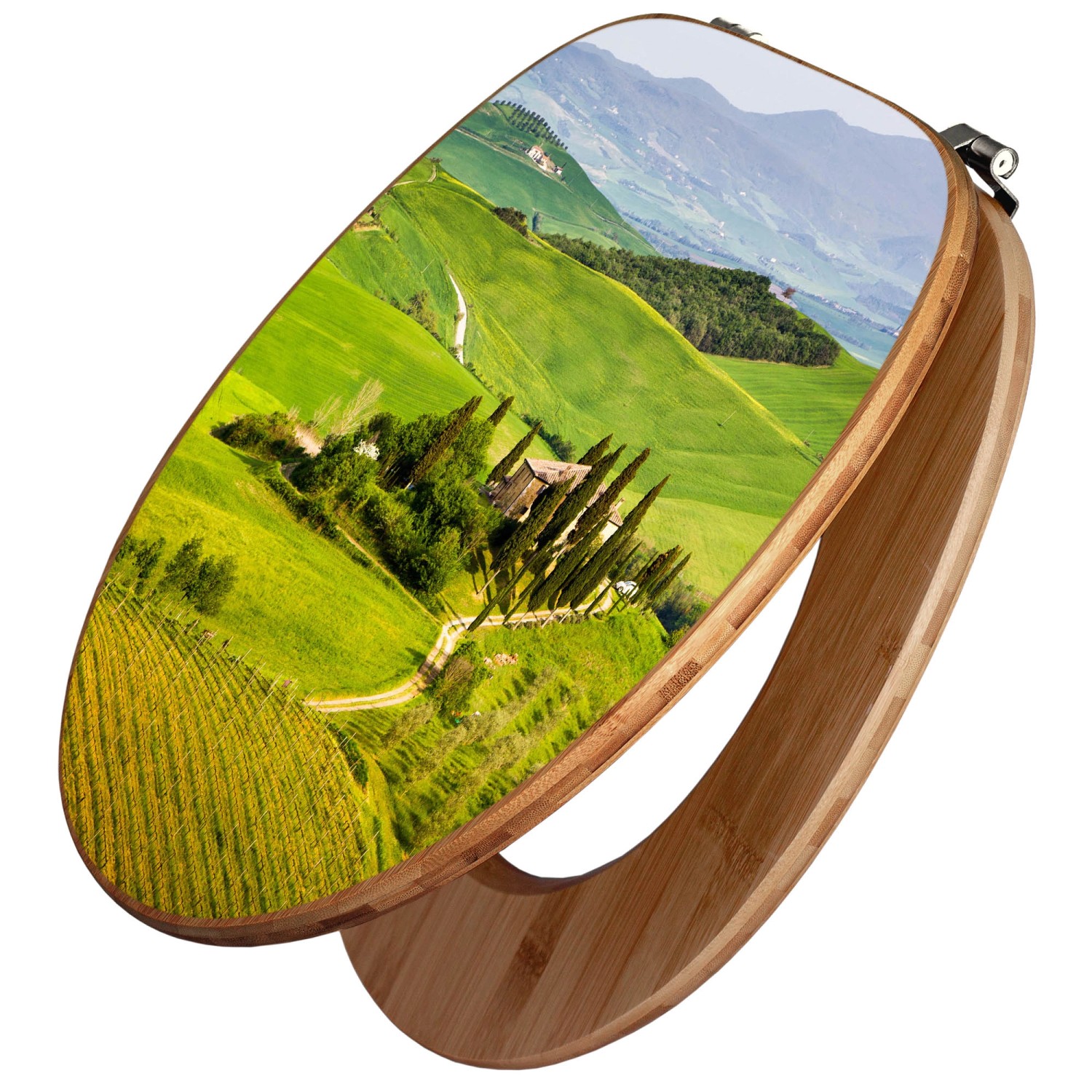 Banjado Design WC Sitz Bambus Toilettendeckel Toilettensitz Bambus Holz Klo günstig online kaufen