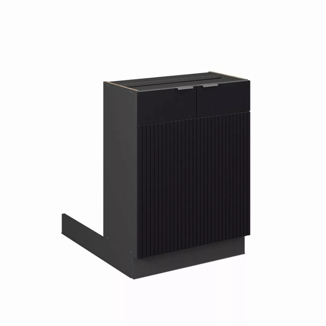 Vicco Unterschrank Fame-Line, Schwarz gestreift/Anthrazit, 60 günstig online kaufen