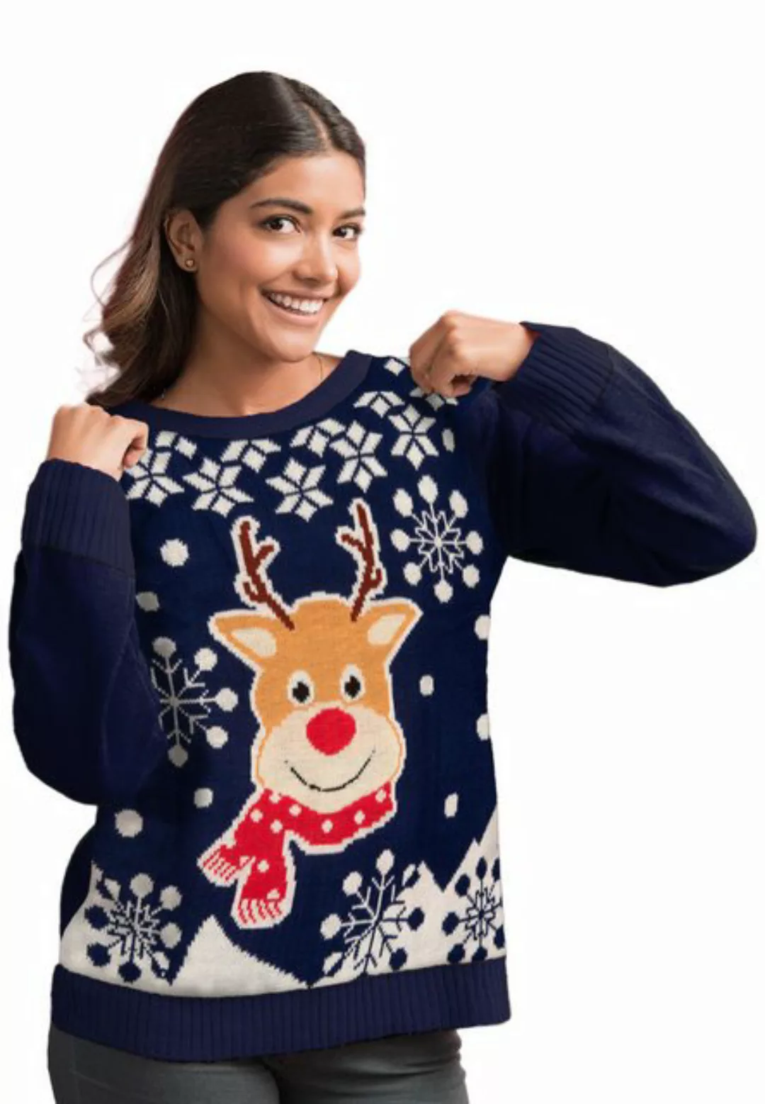 United Labels® Strickpullover Rentier Rudolph - Ugly Sweater, Winterpullove günstig online kaufen