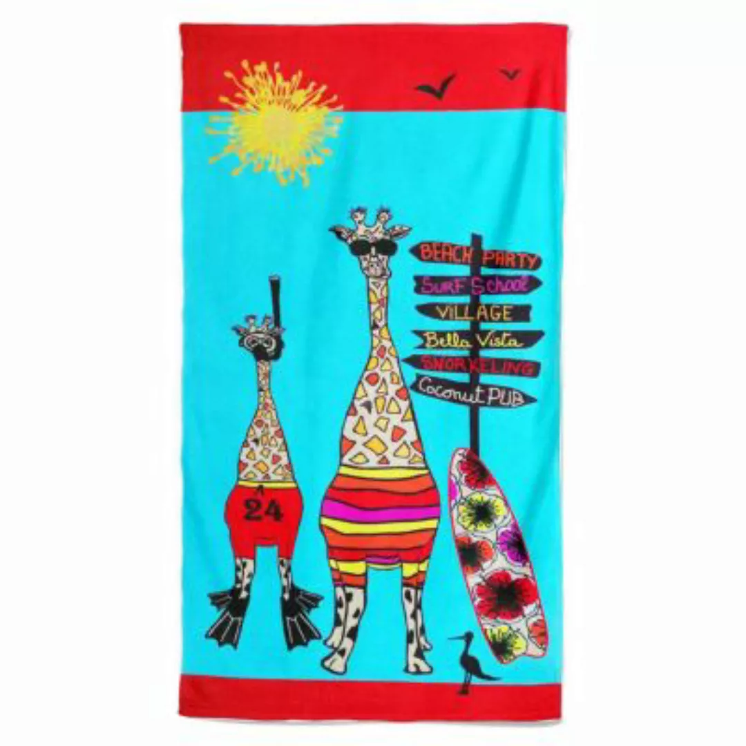 Le Comptoir de la Plage Strandtuch Girafe bunt Gr. 70 x 140 günstig online kaufen