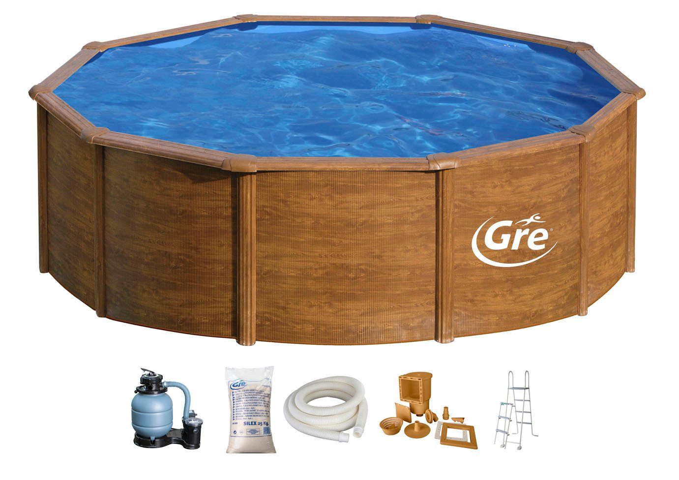 Gre Rundpool PACIFIC in Holzoptik inkl. günstig online kaufen