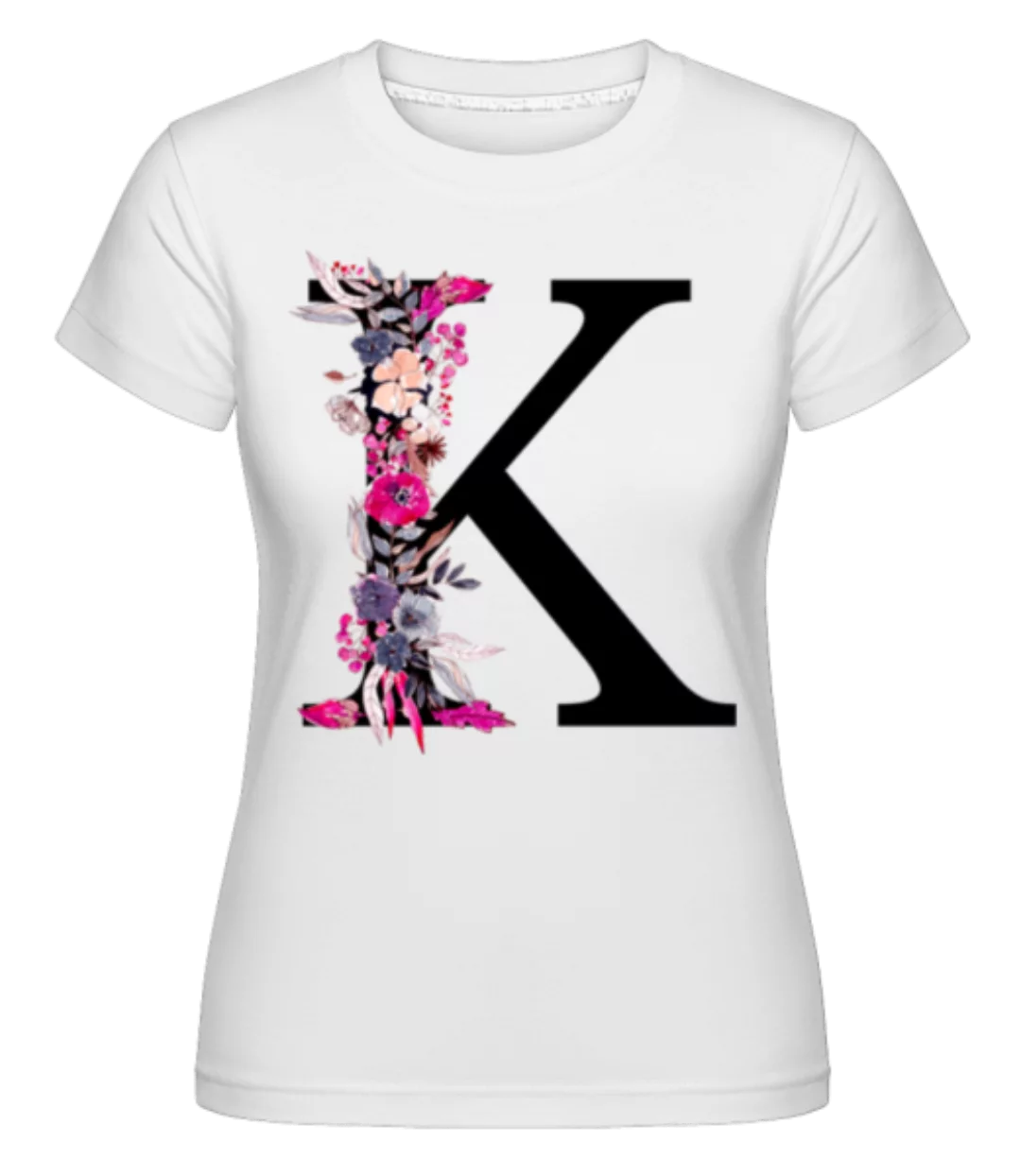 Blumen Initiale K · Shirtinator Frauen T-Shirt günstig online kaufen