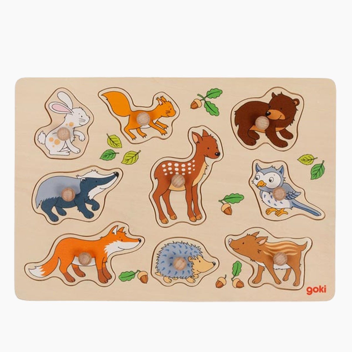 goki Steckpuzzle Steckpuzzle Waldtiere, 9 Puzzleteile, günstig online kaufen