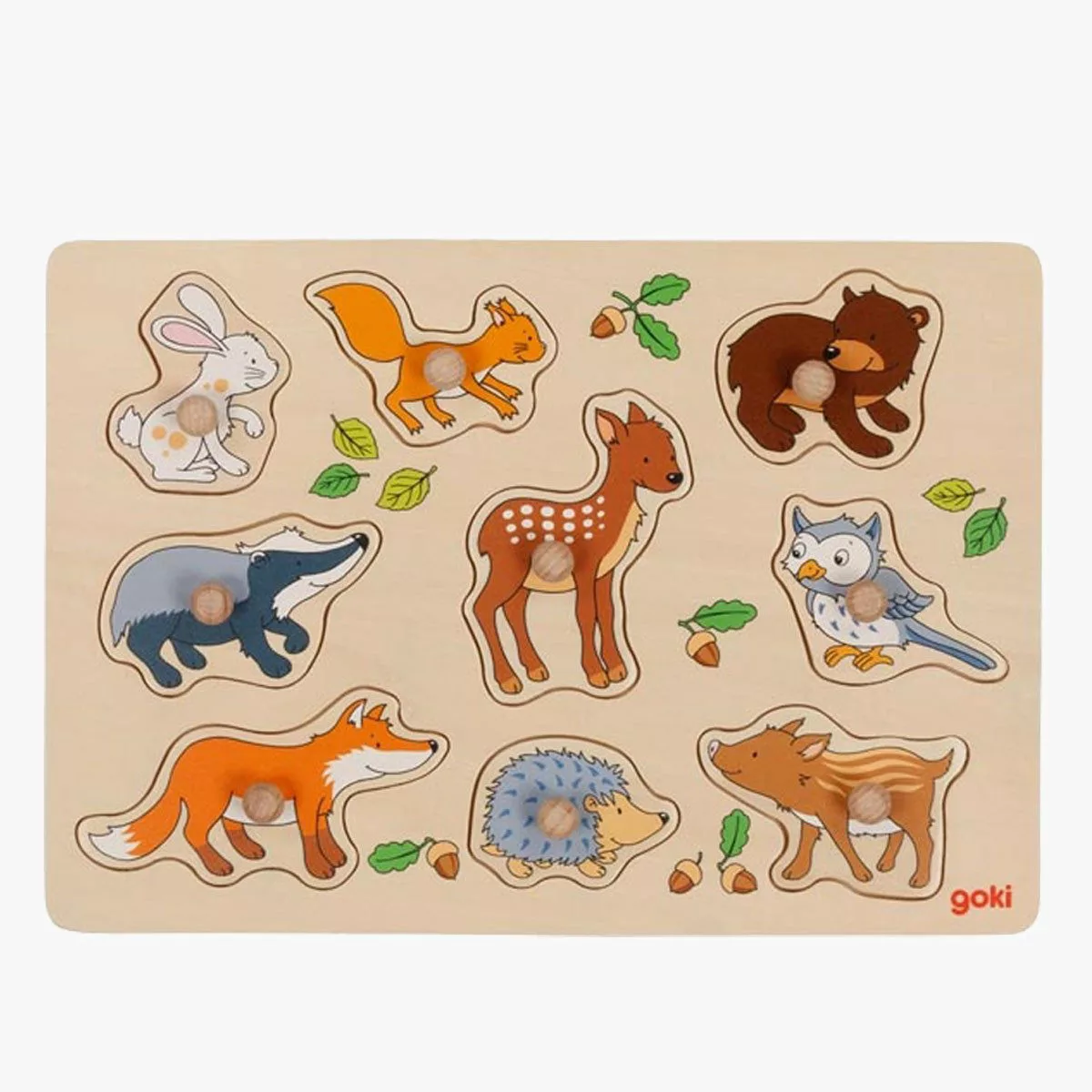 goki Steckpuzzle Steckpuzzle Waldtiere, 9 Puzzleteile, günstig online kaufen