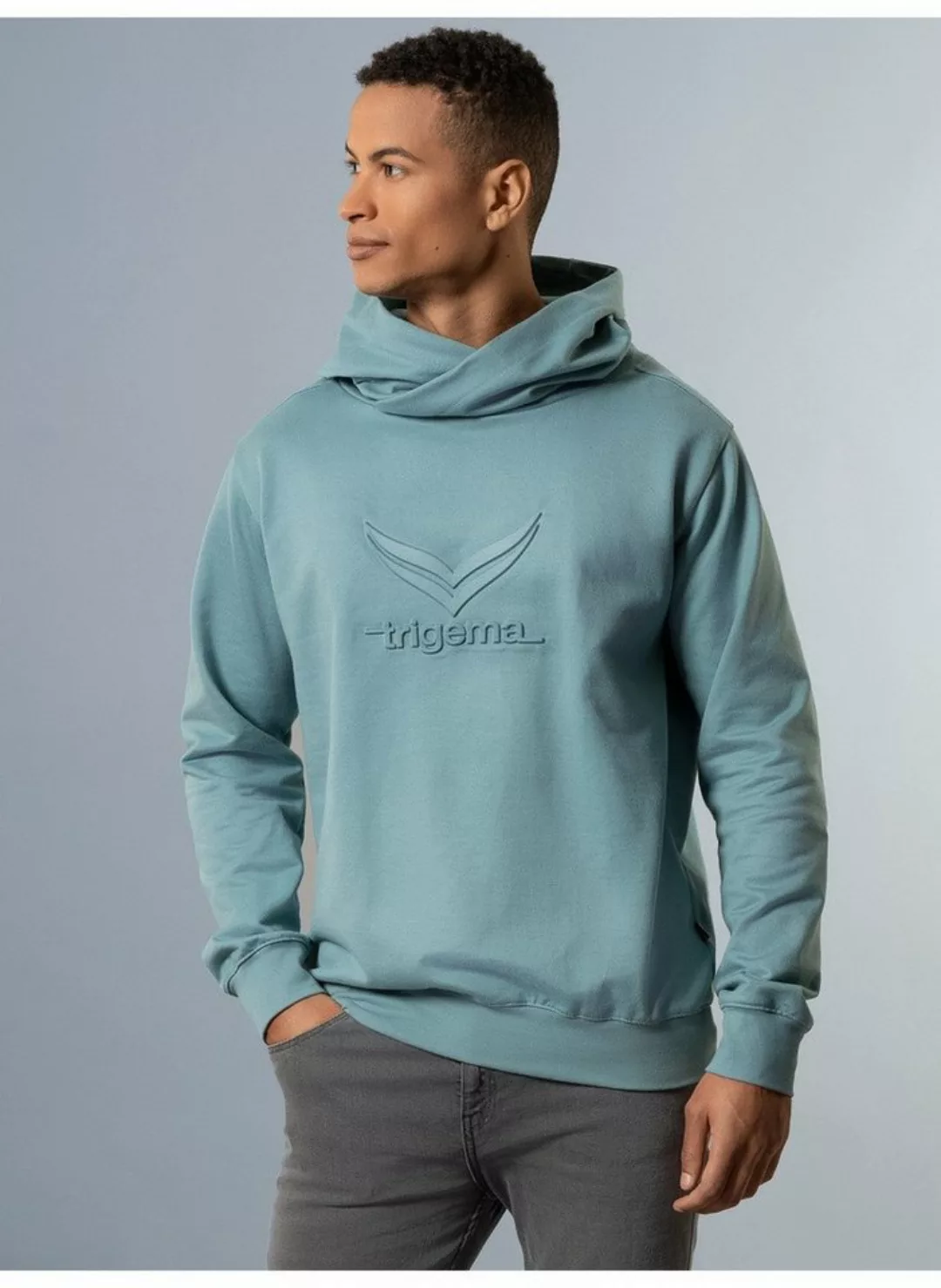 Trigema Kapuzensweatshirt "TRIGEMA Kapuzenpullover mit großem 3D-Motiv" günstig online kaufen