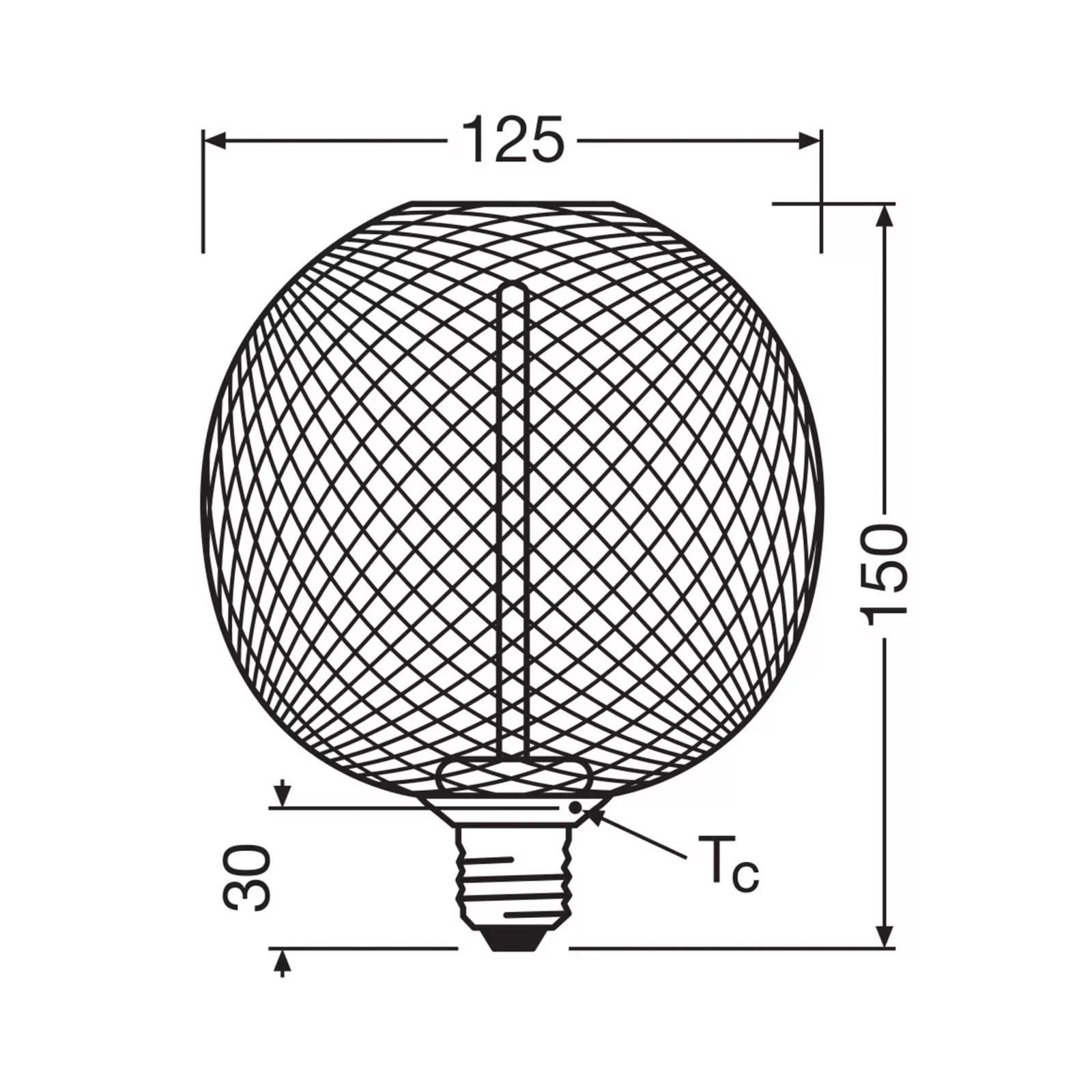 OSRAM Decor LED Straw Filament Globe E27 3,5W schwarz 1800K günstig online kaufen