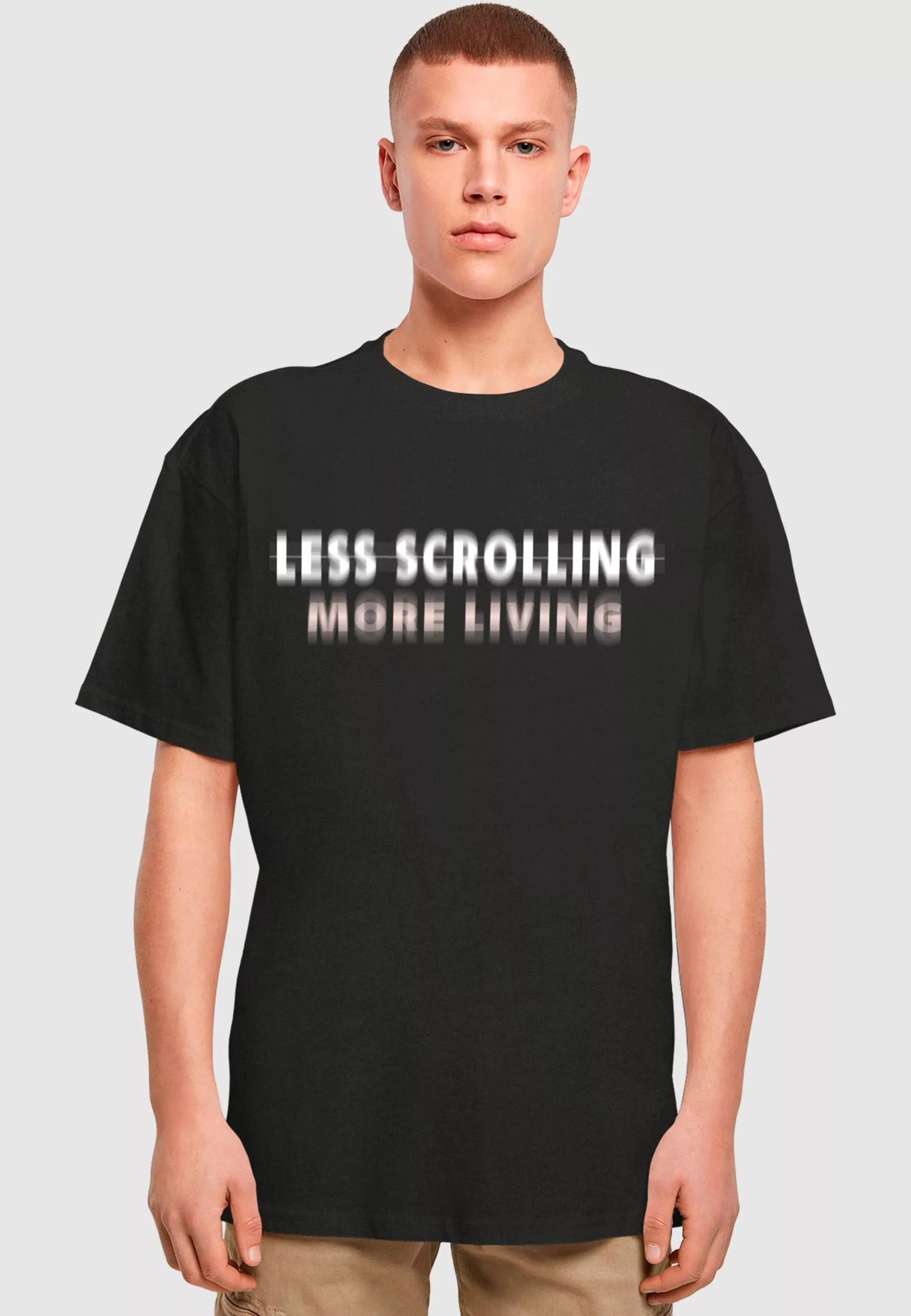 2Y Studios T-Shirt 2Y Studios Herren Less Scrolling Oversize Tee (1-tlg) günstig online kaufen