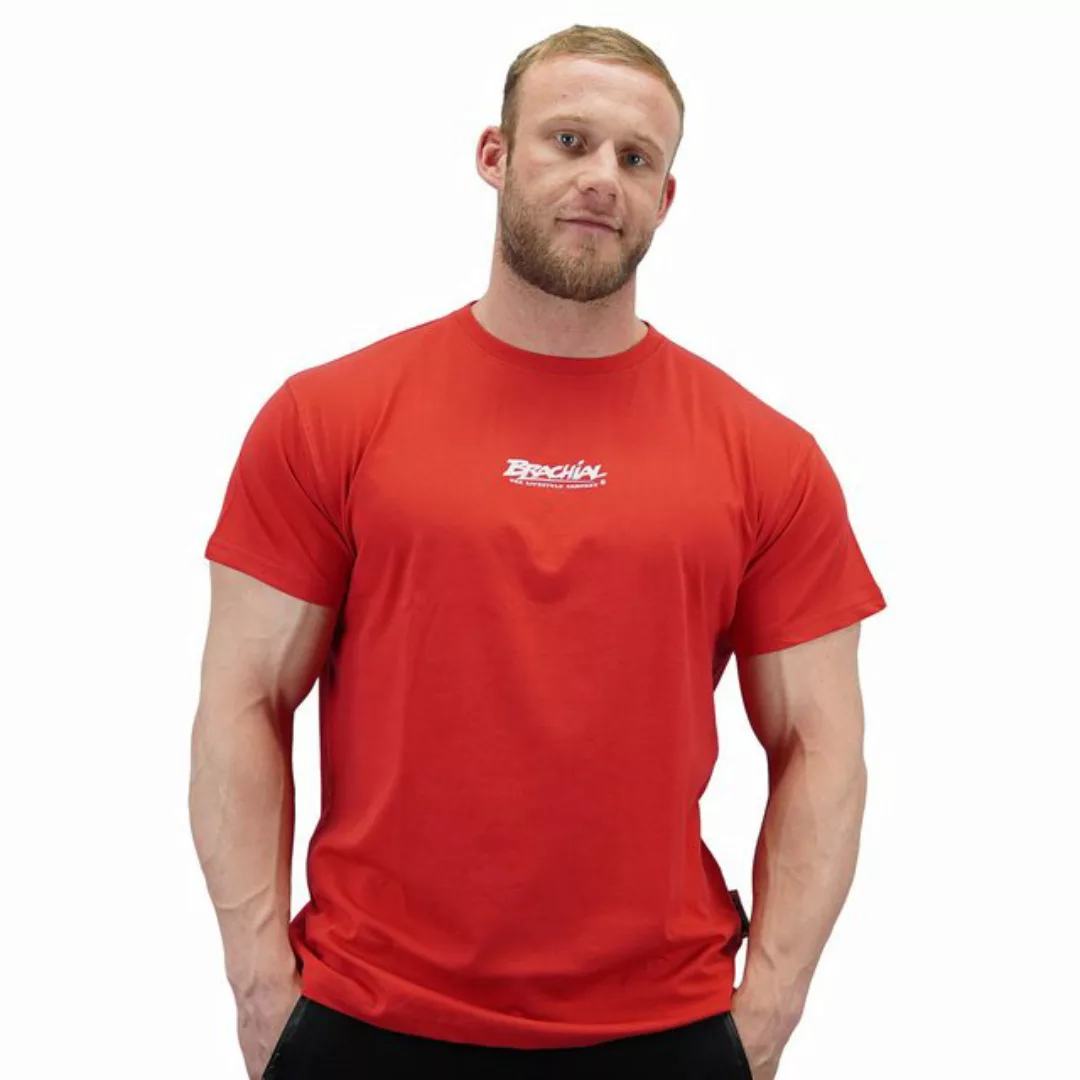 BRACHIAL THE LIFESTYLE COMPANY T-Shirt Brachial T-Shirt "Middle" rot/weiß 2 günstig online kaufen