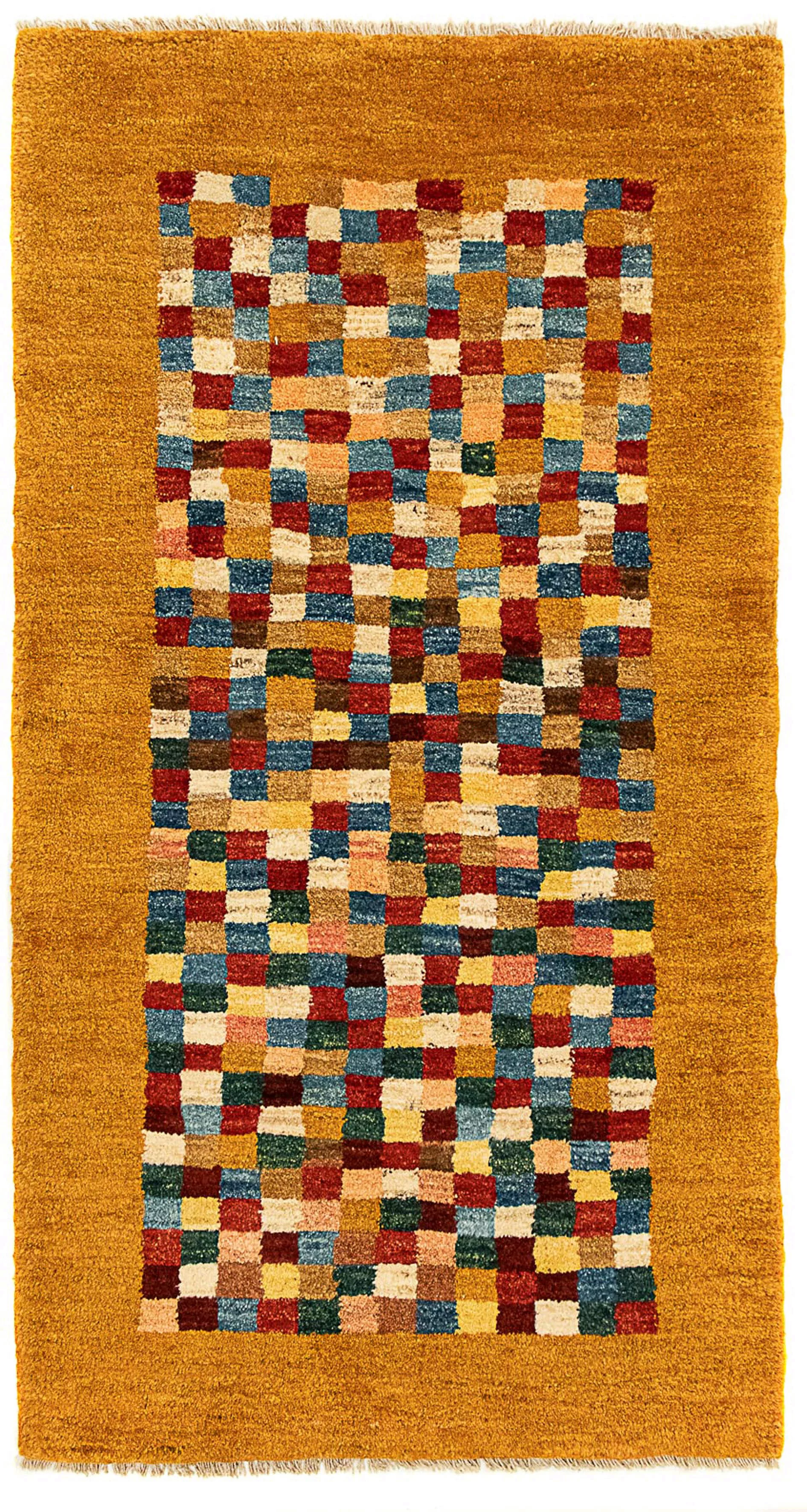 morgenland Wollteppich »Gabbeh - Perser - 137 x 73 cm - braun«, rechteckig, günstig online kaufen