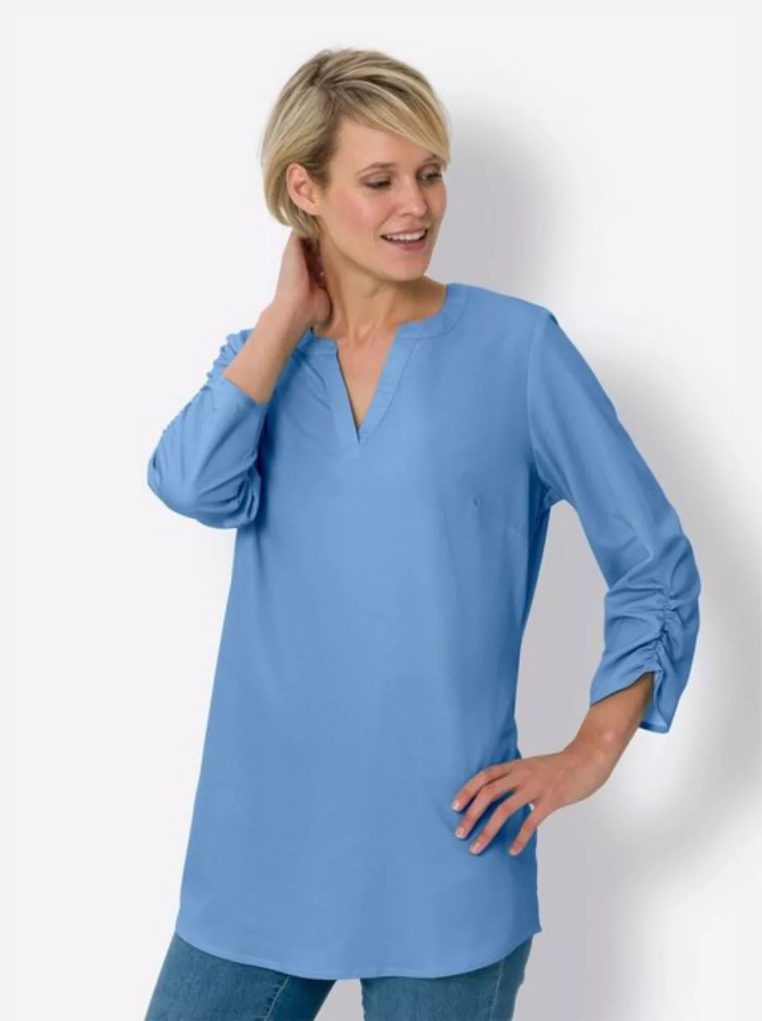 Sieh an! Klassische Bluse Longbluse günstig online kaufen