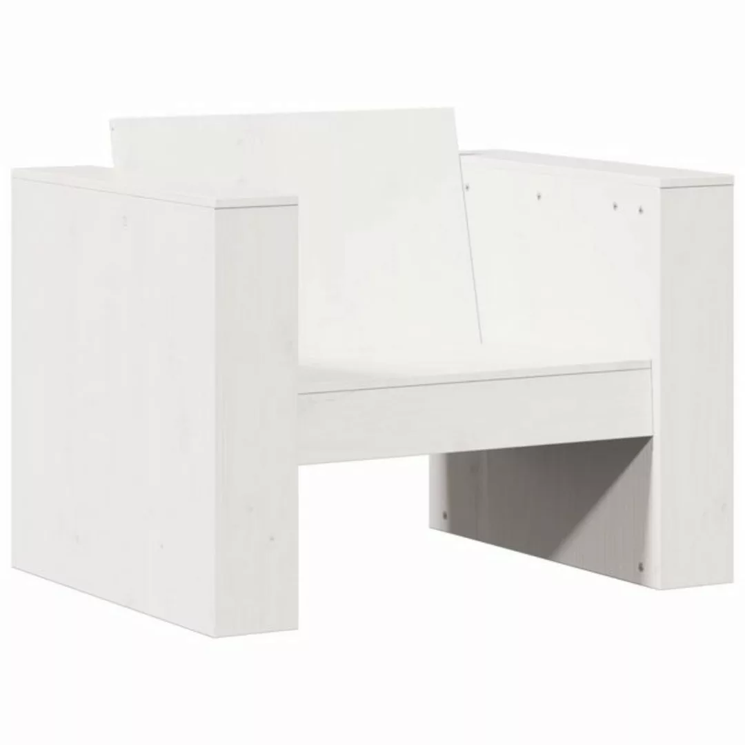 vidaXL Loungesofa Gartensessel Weiß 79x60x62 cm Massivholz Kiefer günstig online kaufen
