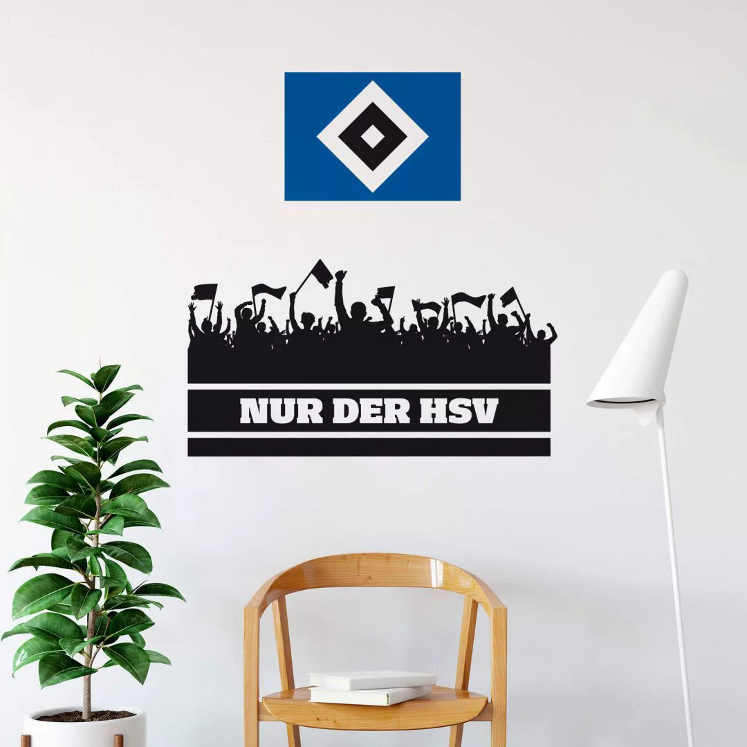 Wall-Art Wandtattoo »Nur der HSV Fans und Logo«, (1 St.), selbstklebend, en günstig online kaufen