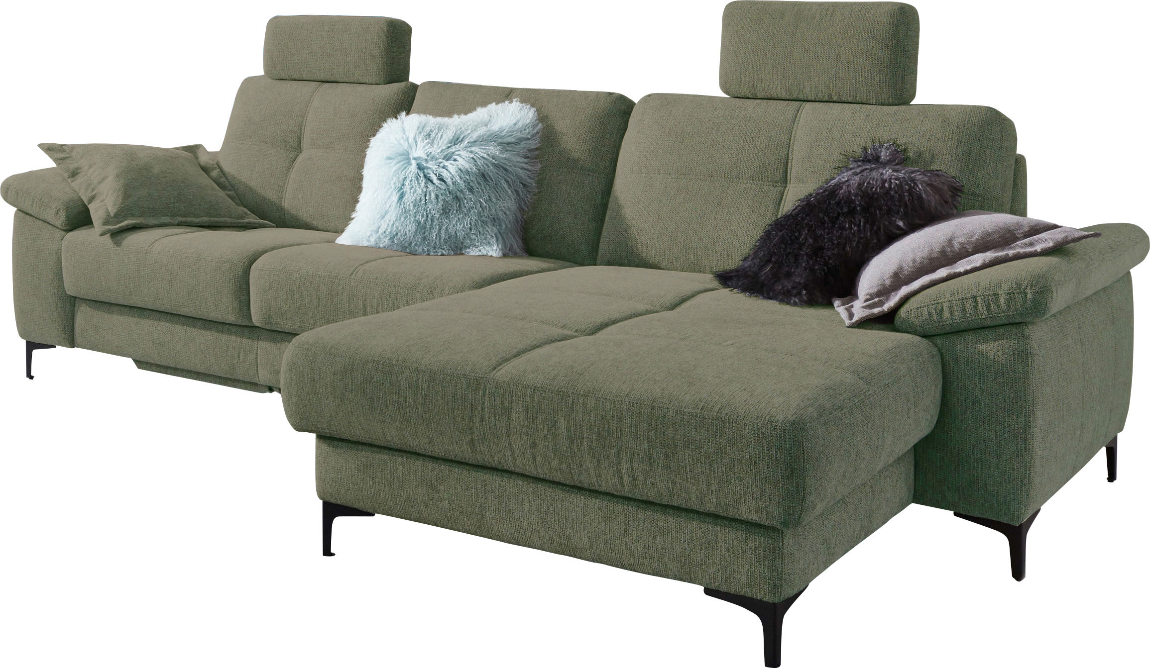 3C Carina Ecksofa "Burnaby bequem und modern, L-Form", 2 Kopfstützen, optio günstig online kaufen