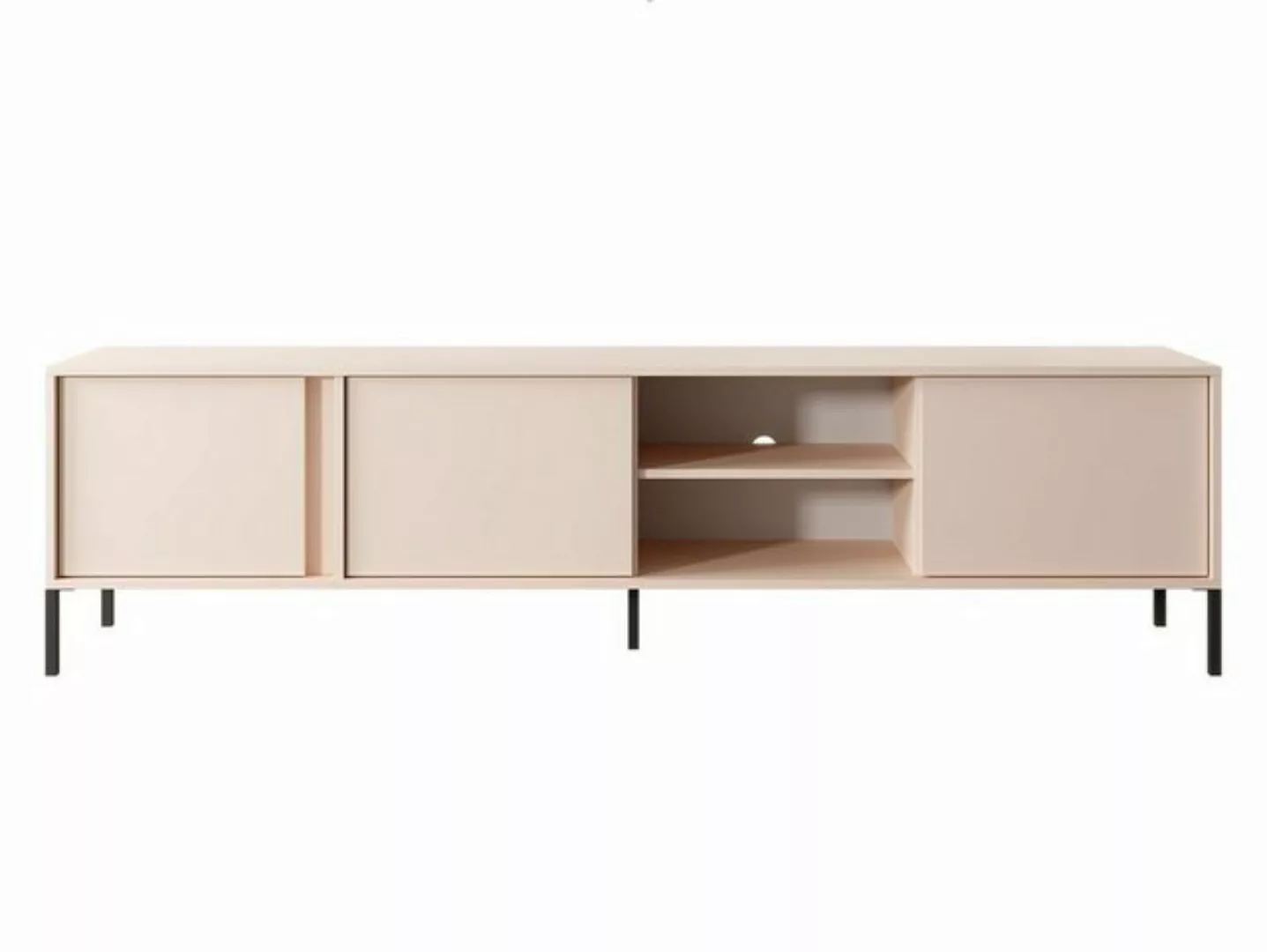 Compleo TV-Schrank hoch, dreitürig, Metallfüßen, Elegant RTV Kabinett NINA günstig online kaufen