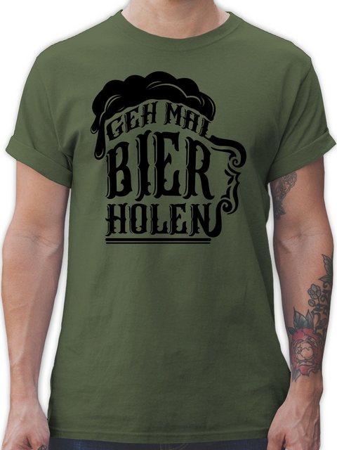 Shirtracer T-Shirt Geh mal Bier holen - schwarz Party & Alkohol Herren günstig online kaufen