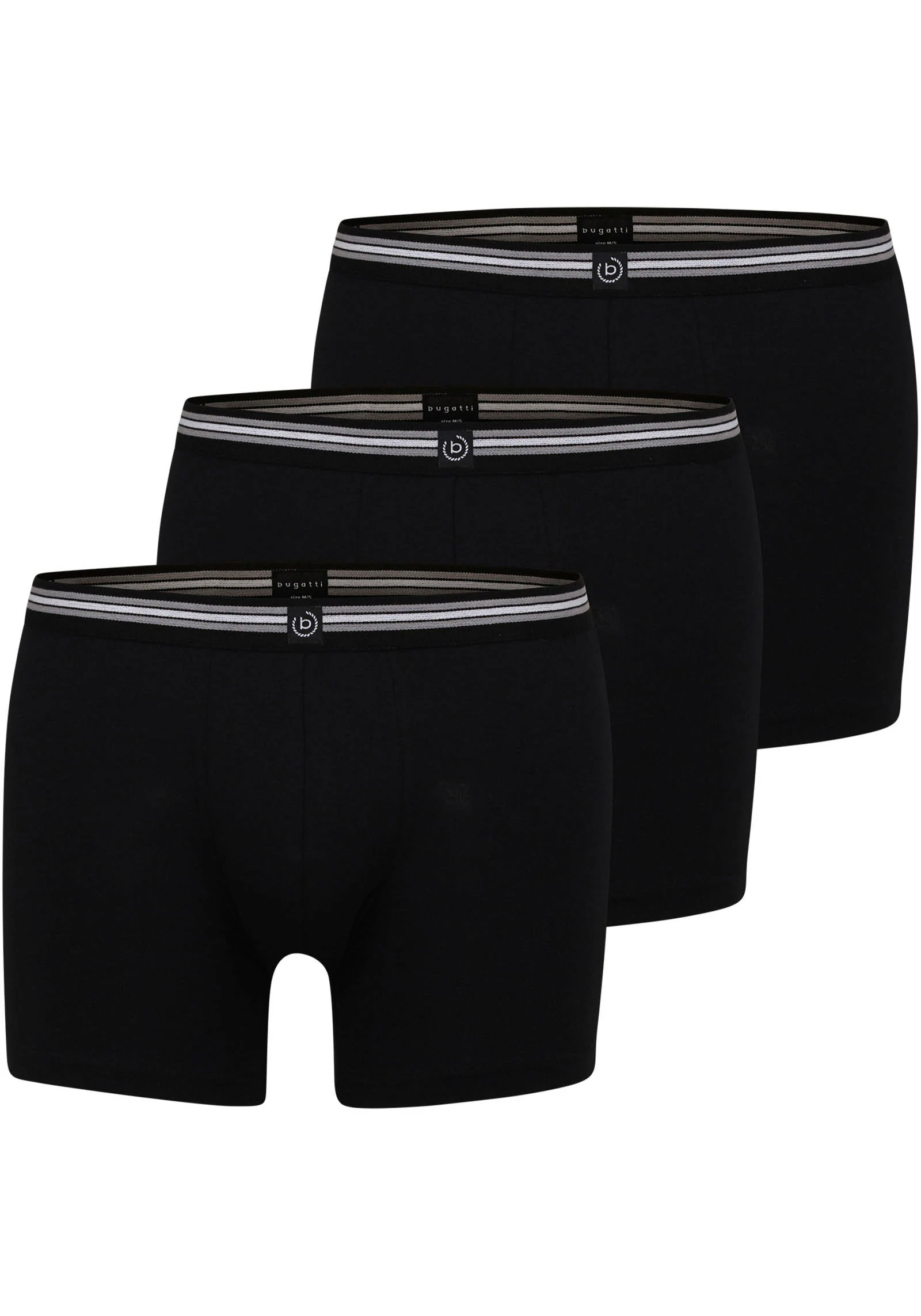 bugatti Boxershorts "Prag", (3er Pack), bequem, atmungsaktiv, Baumwollmix, günstig online kaufen