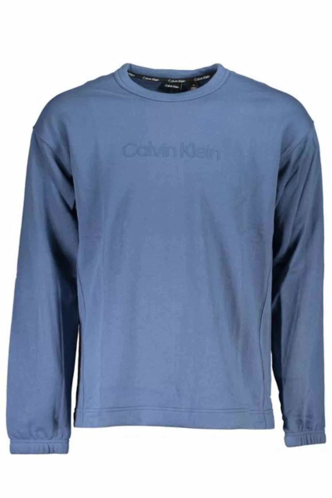 Calvin Klein Jeans Sweatshirt Herren Langarm-Sweatshirt Blau mit Logo-Print günstig online kaufen