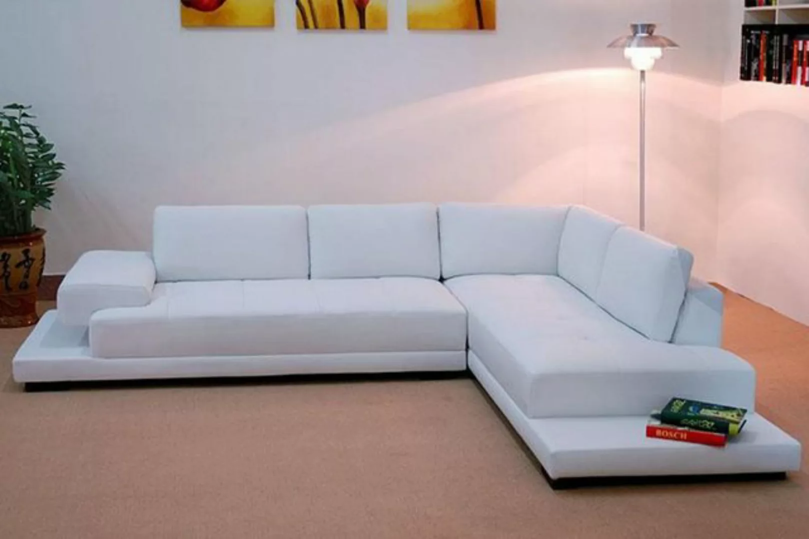 JVmoebel Ecksofa Ecksofa Leder Sofa Couch Polster Eck Sitz Wohnlandschaft G günstig online kaufen