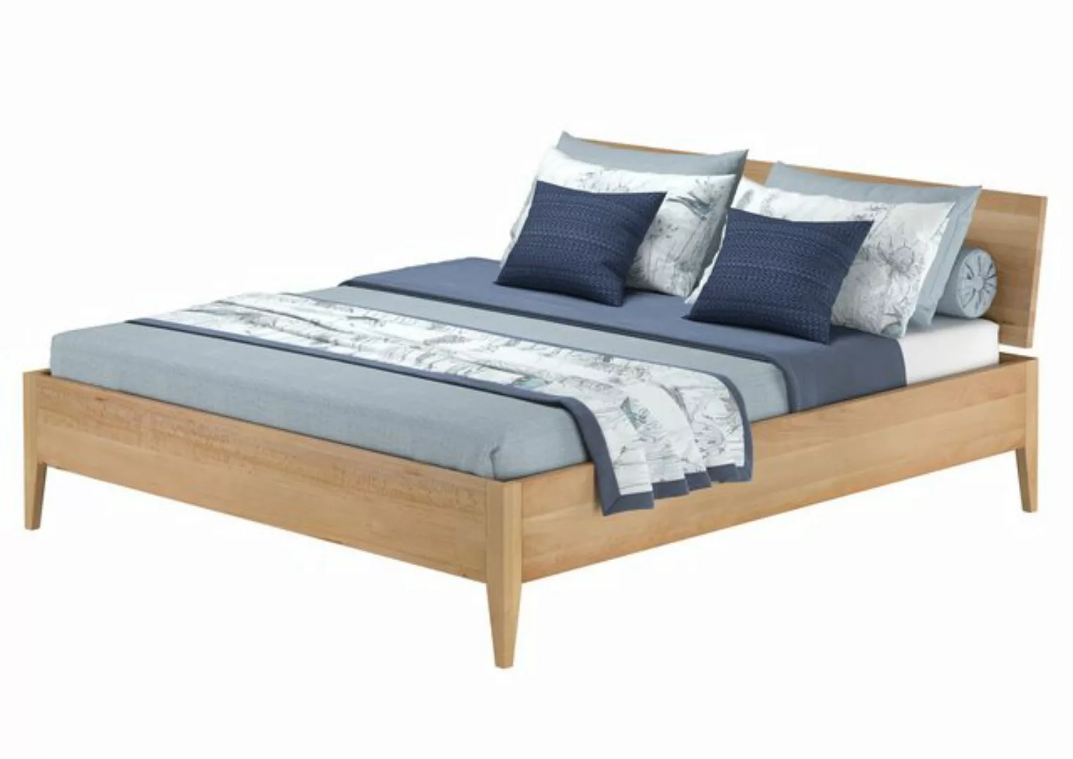 ERST-HOLZ Bett Doppelbett metallfrei 180x200 massives Buchenholz konische F günstig online kaufen