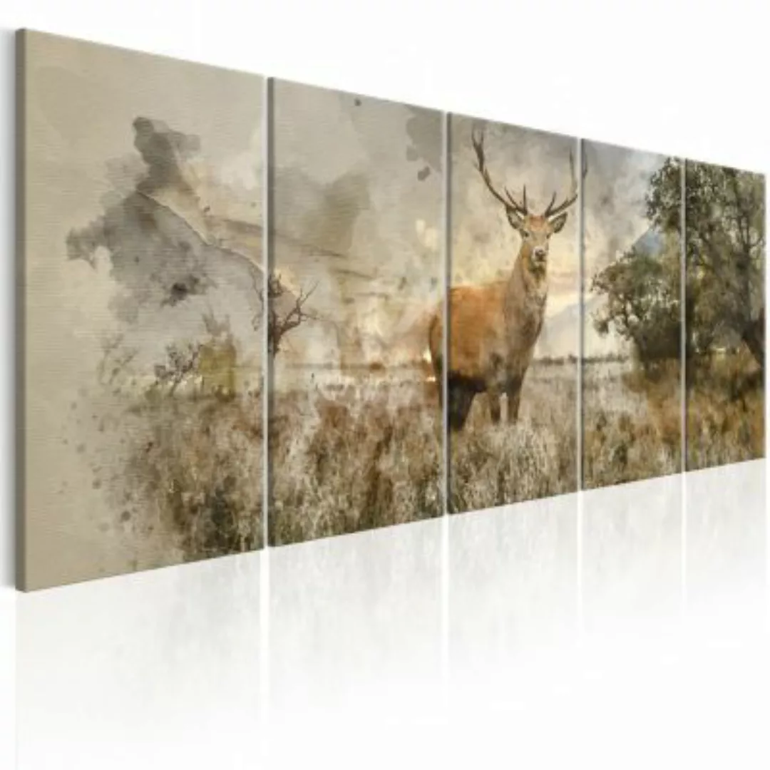artgeist Wandbild Watercolour Deer I mehrfarbig Gr. 200 x 80 günstig online kaufen