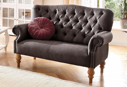 Home affaire Chesterfield-Sofa "Lord", mit echter Chesterfield-Knopfheftung günstig online kaufen