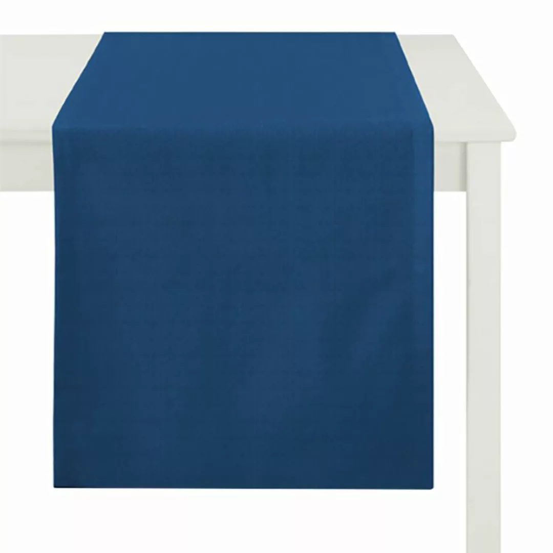 home24 Apelt Tischläufer Torino Dunkelblau Kunstfaser Modern 48x135 cm (BxT günstig online kaufen
