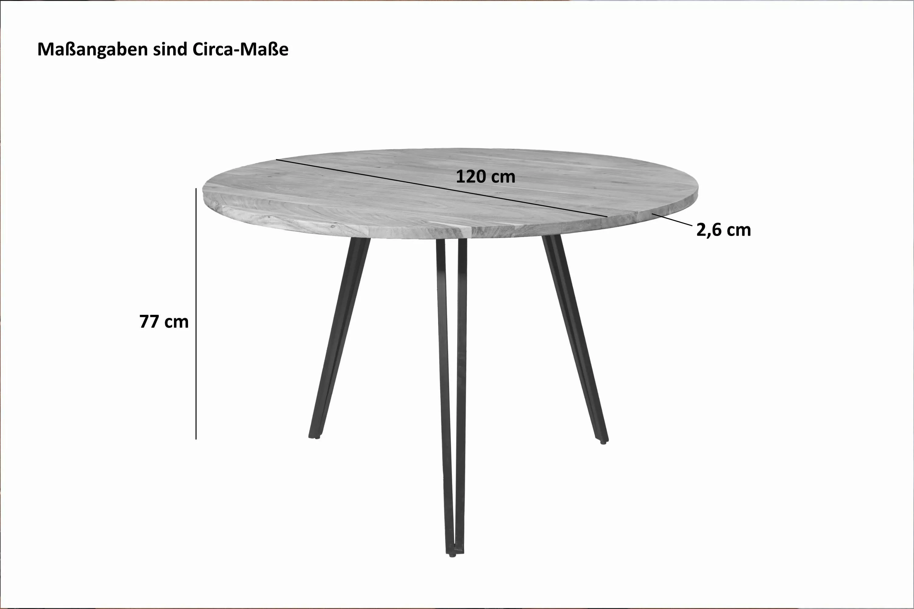 SAM® Esstisch Nami, Tischplatte rund, gerade günstig online kaufen