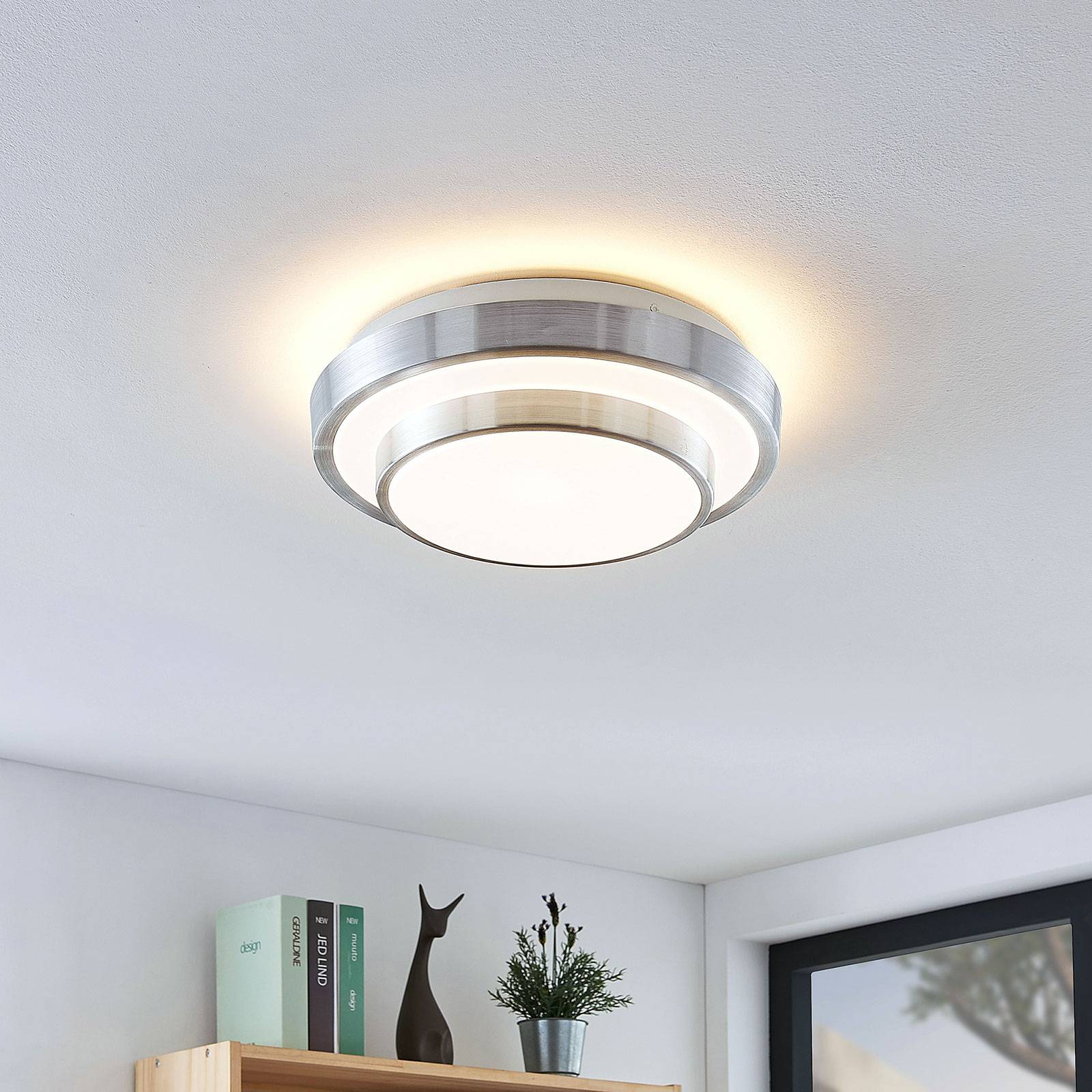 Lindby Naima LED-Alu-Deckenlampe, rund, 29,5 cm günstig online kaufen